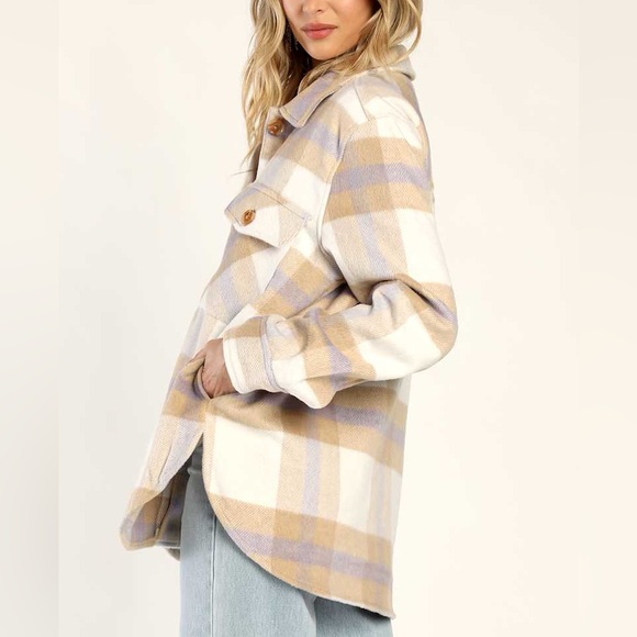 Blank NYC Mountain Top White Multi Plaid Shacket - Picture 4 of 16